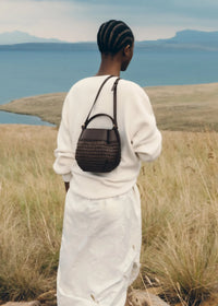 Polene Tsubi Edition Raffia Ebony Bag