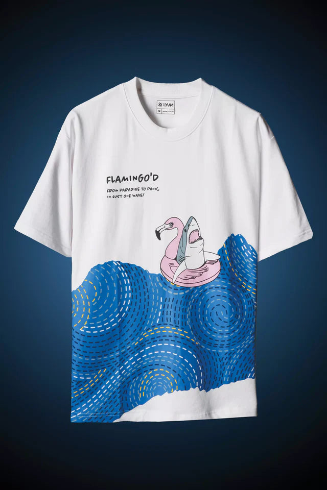 LYVN Oversized T-Shirt White - Lost At Sea By Van Gogh