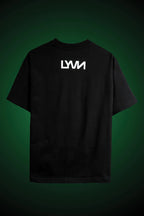 LYVN Oversized T-Shirt Black - Green Abstract Face