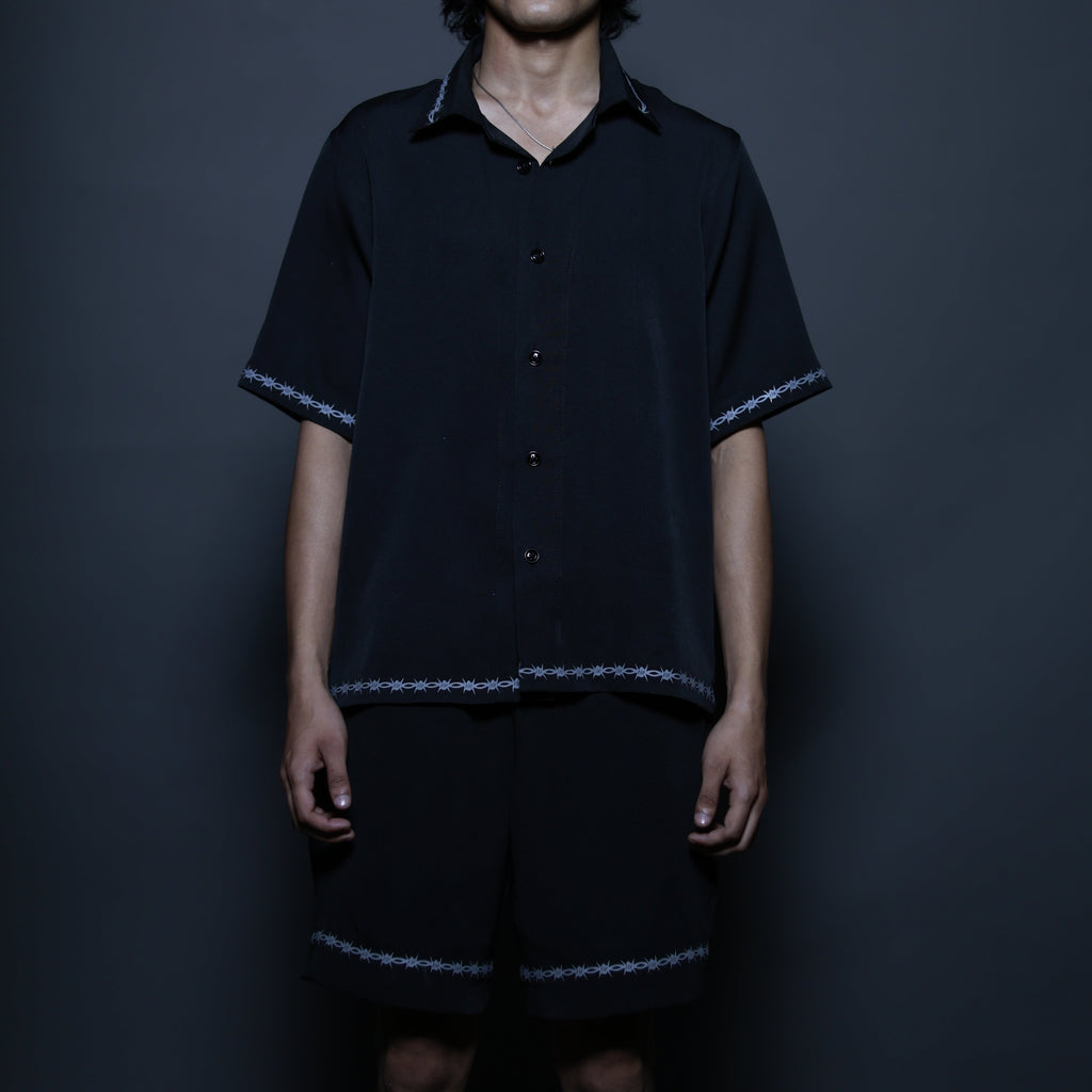 Anarchist Oversized Black Barbed Shirt