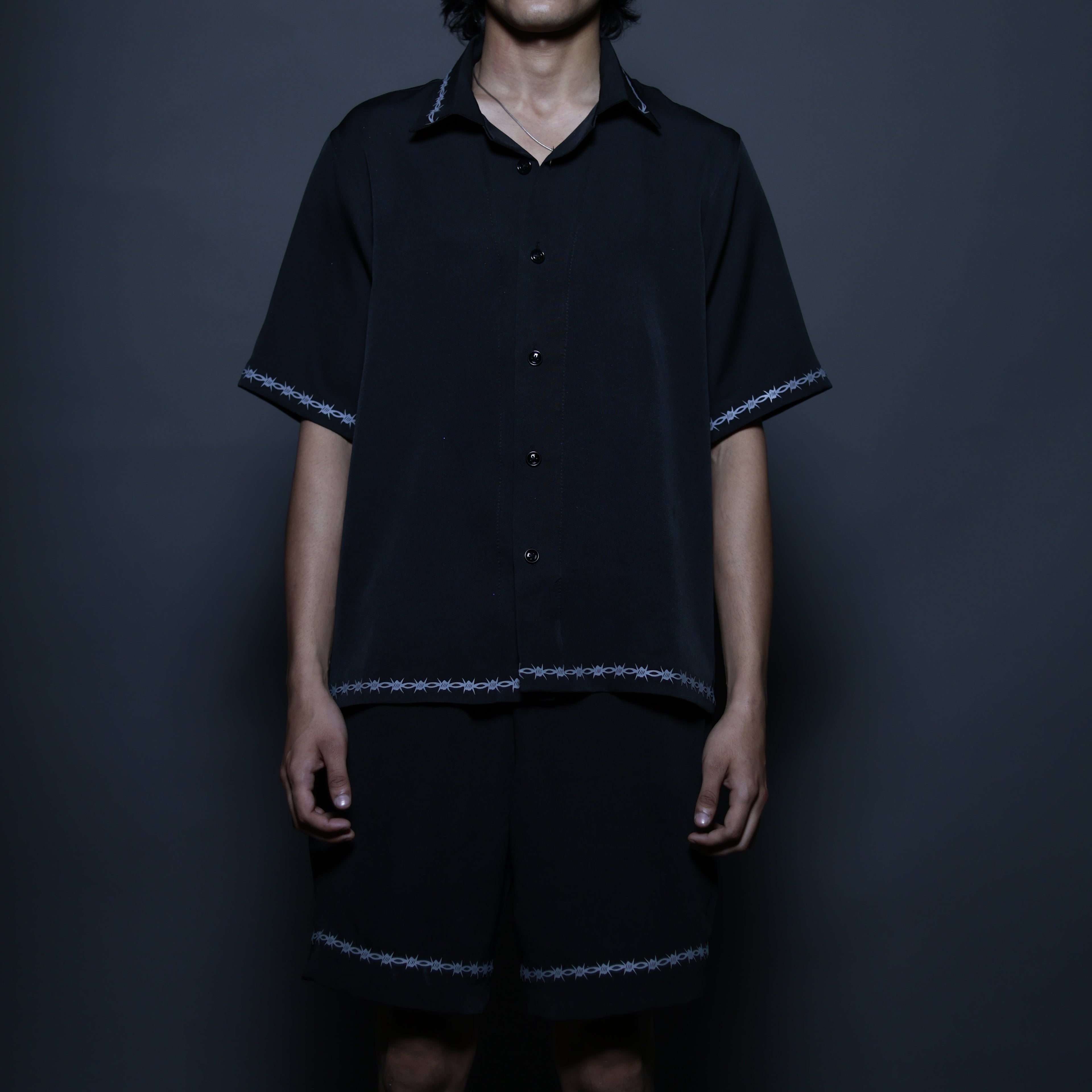 Anarchist Oversized Black Barbed Shirt