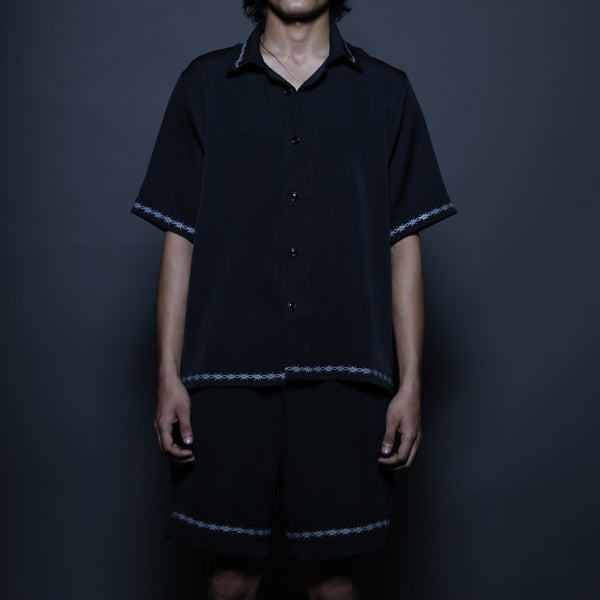 Anarchist Oversized Black Barbed Shirt - reference