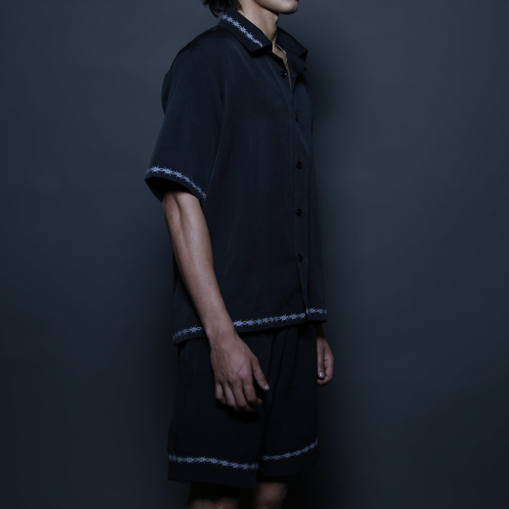 Anarchist Oversized Black Barbed Shirt