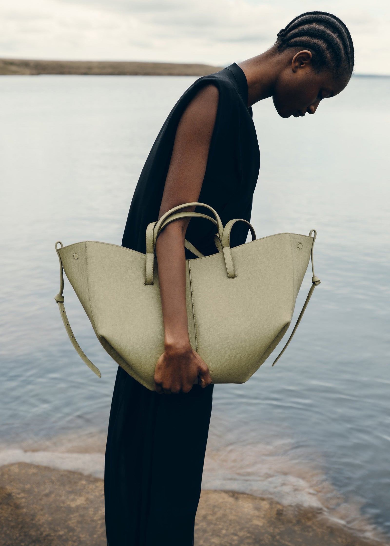 Polene Cyme Edition Textured Bag - Linden