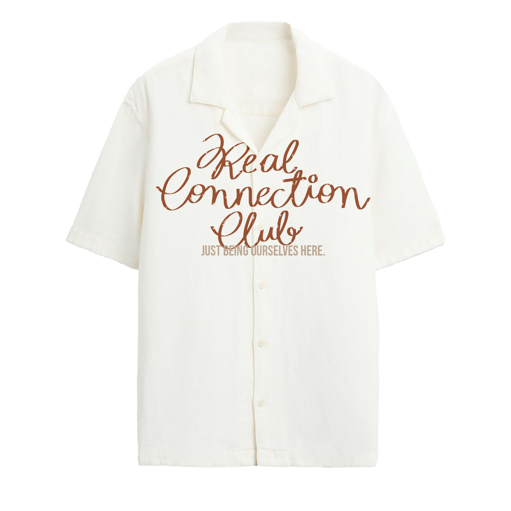 Exhale Label Oversized Shirt Off White - Real Connection