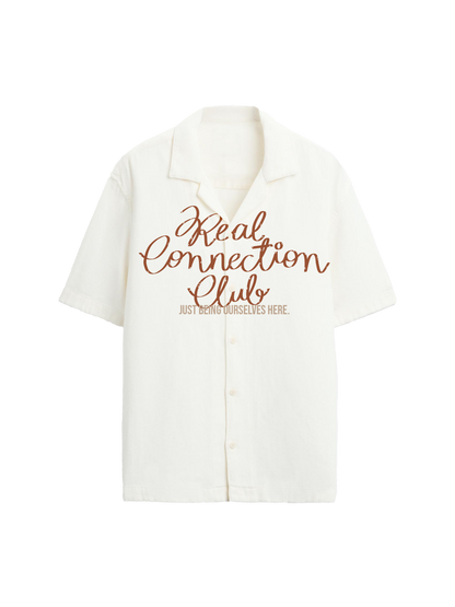 Exhale Label Oversized Shirt Off White - Real Connection