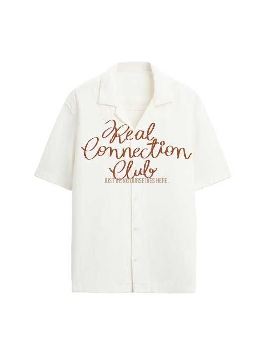 Exhale Label Oversized Shirt Off White - Real Connection