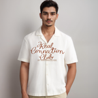 Exhale Label Oversized Shirt Off White - Real Connection