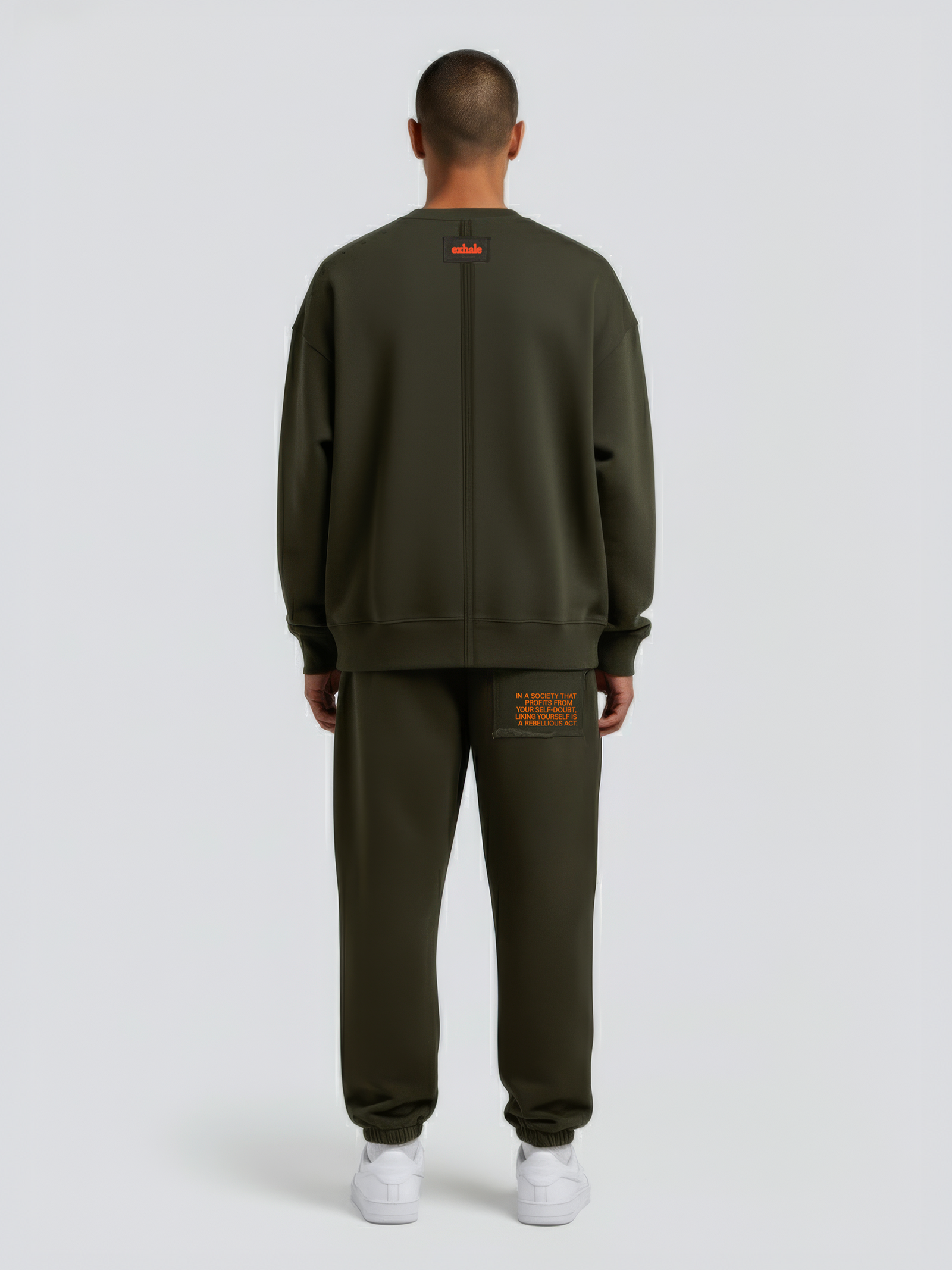 Exhale Label Oversized Sweatshirt Grey - Real