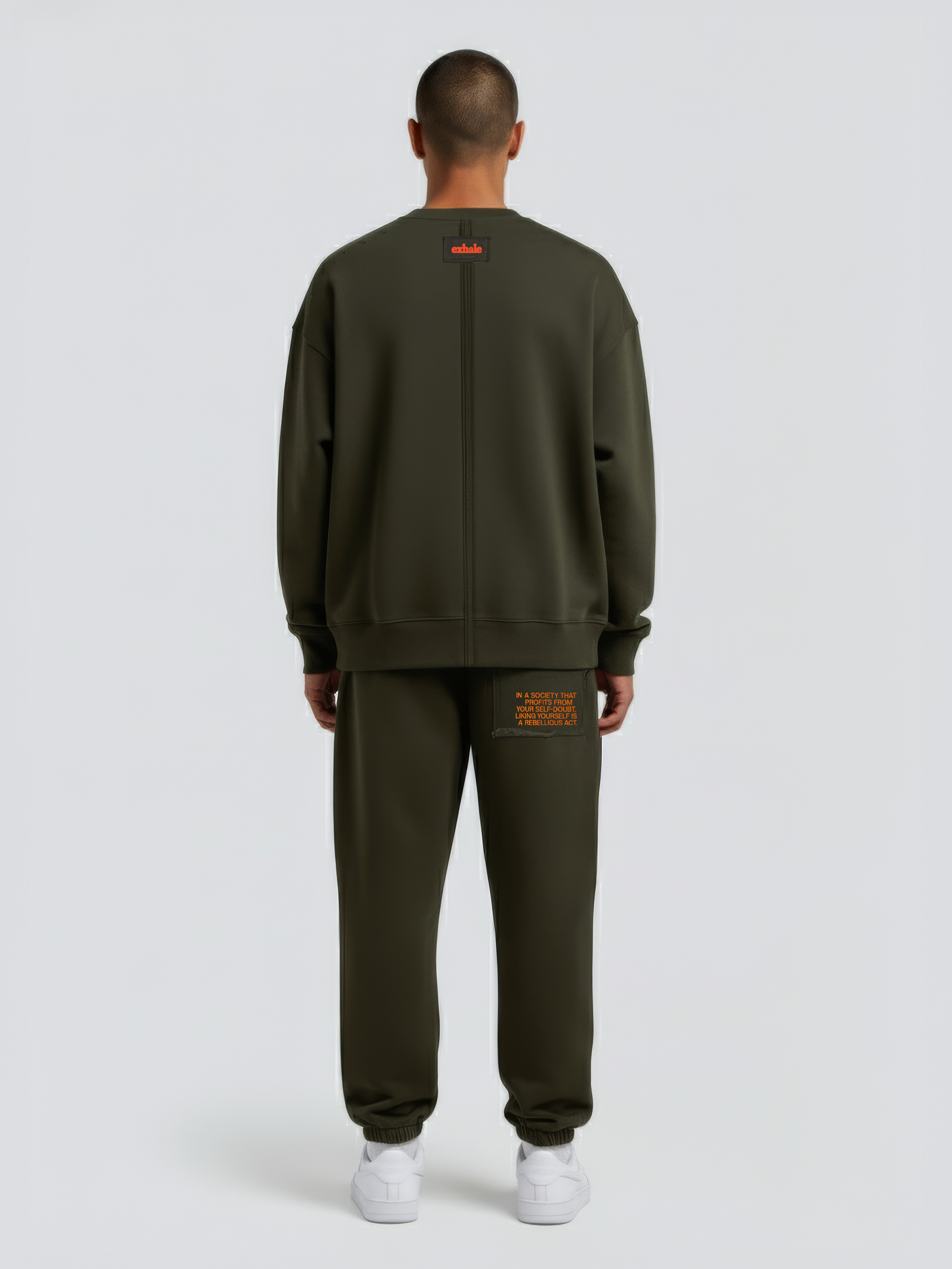 Exhale Label Oversized Sweatshirt Grey - Real