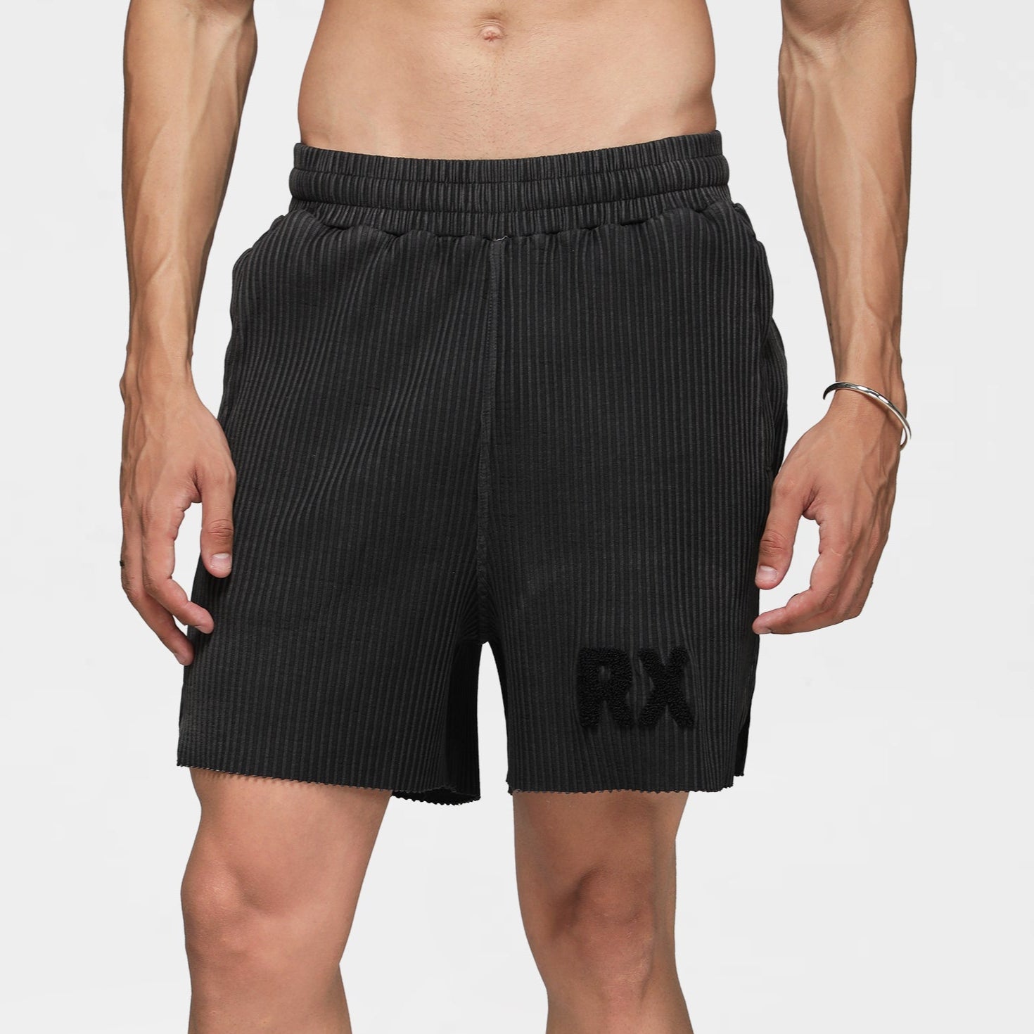 RX Ribbed Shorts - Coal