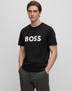 Hugo Boss Cotton Jersey Regular Fit T-Shirt - Black (The Vault)