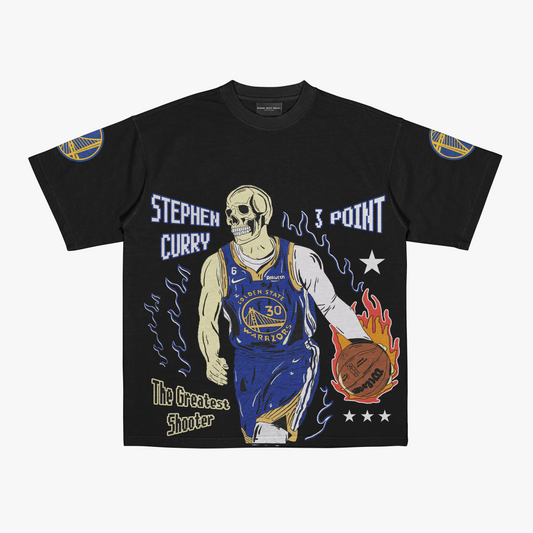 FakeButReal Bootleg Steph Curry Oversize Black Tee
