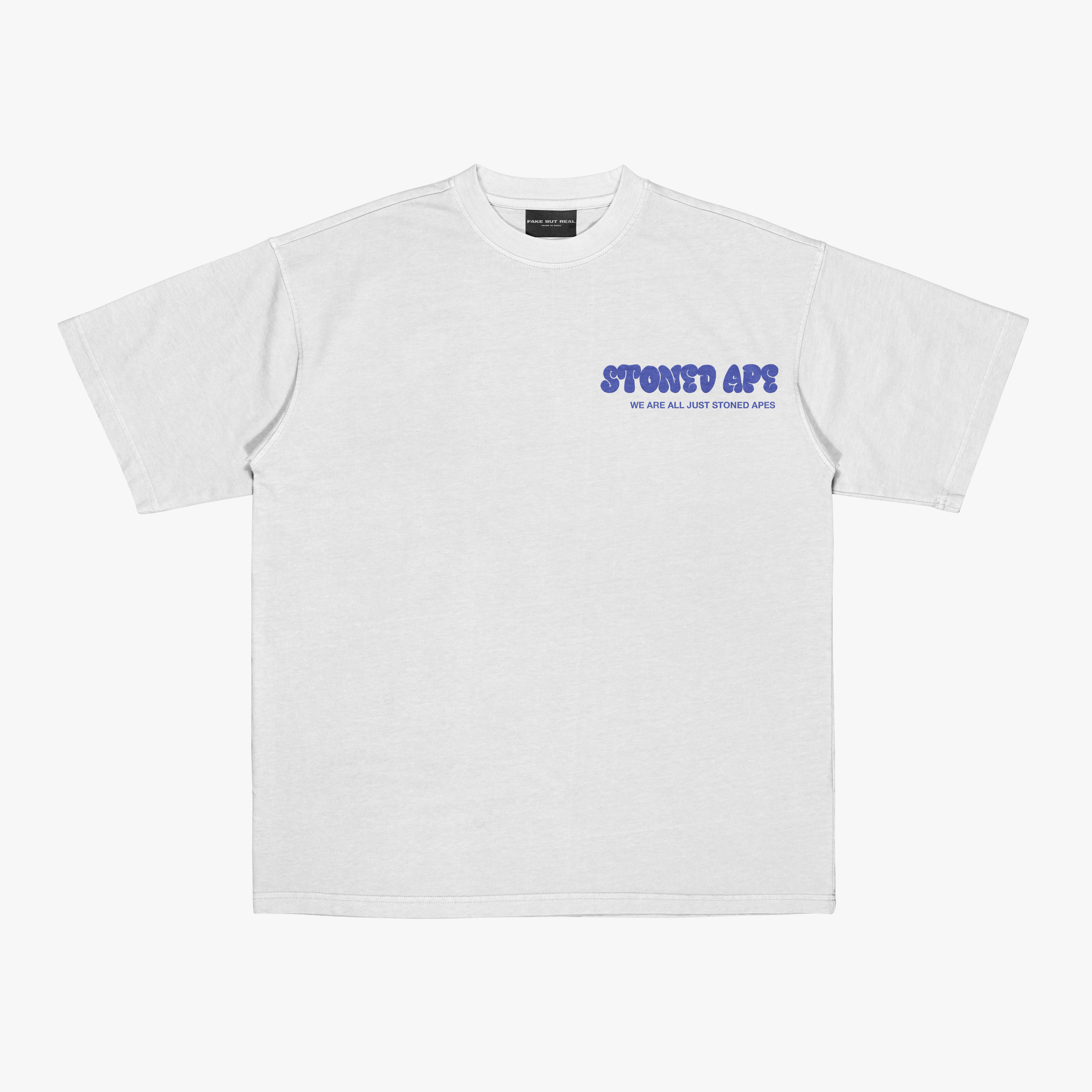 FakeButReal Stoned Ape Oversize White T-Shirt
