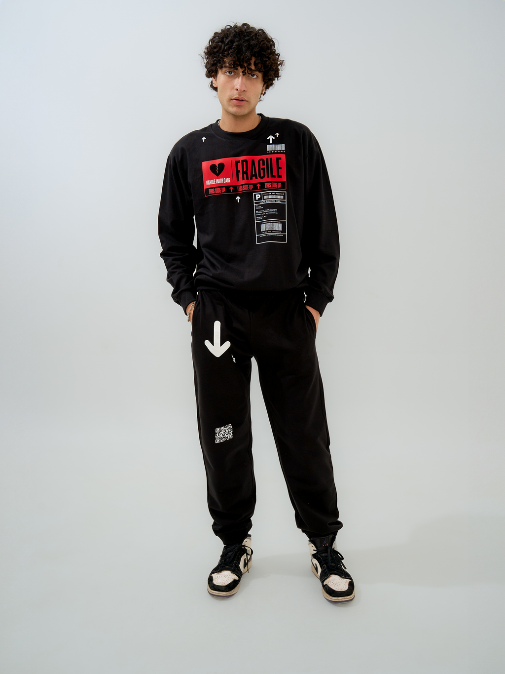 Exhale Label Jogger Black - Fragile