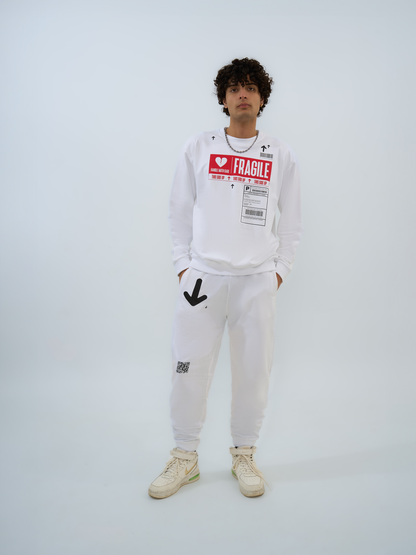 Exhale Label Jogger White - Fragile