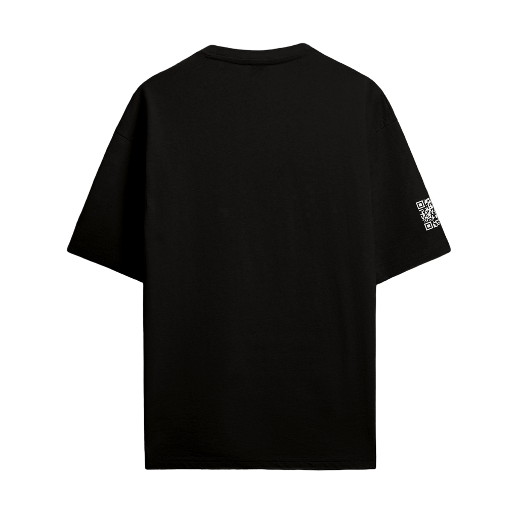 Exhale Label Oversized T-Shirt Black - Fragile