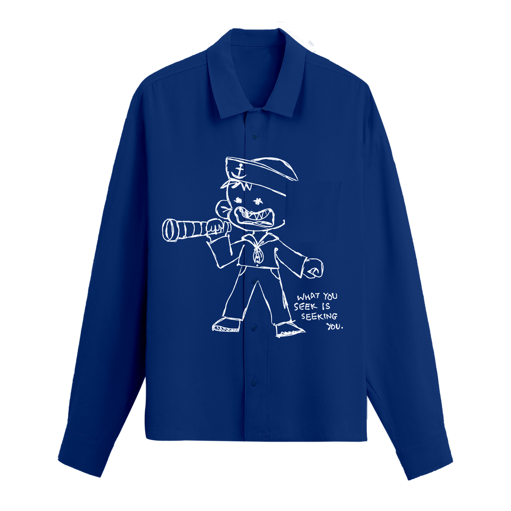 Exhale Label Oversized Shirt Blue - Jaskiran