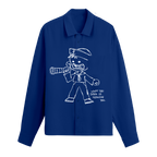 Exhale Label Oversized Shirt Blue - Jaskiran