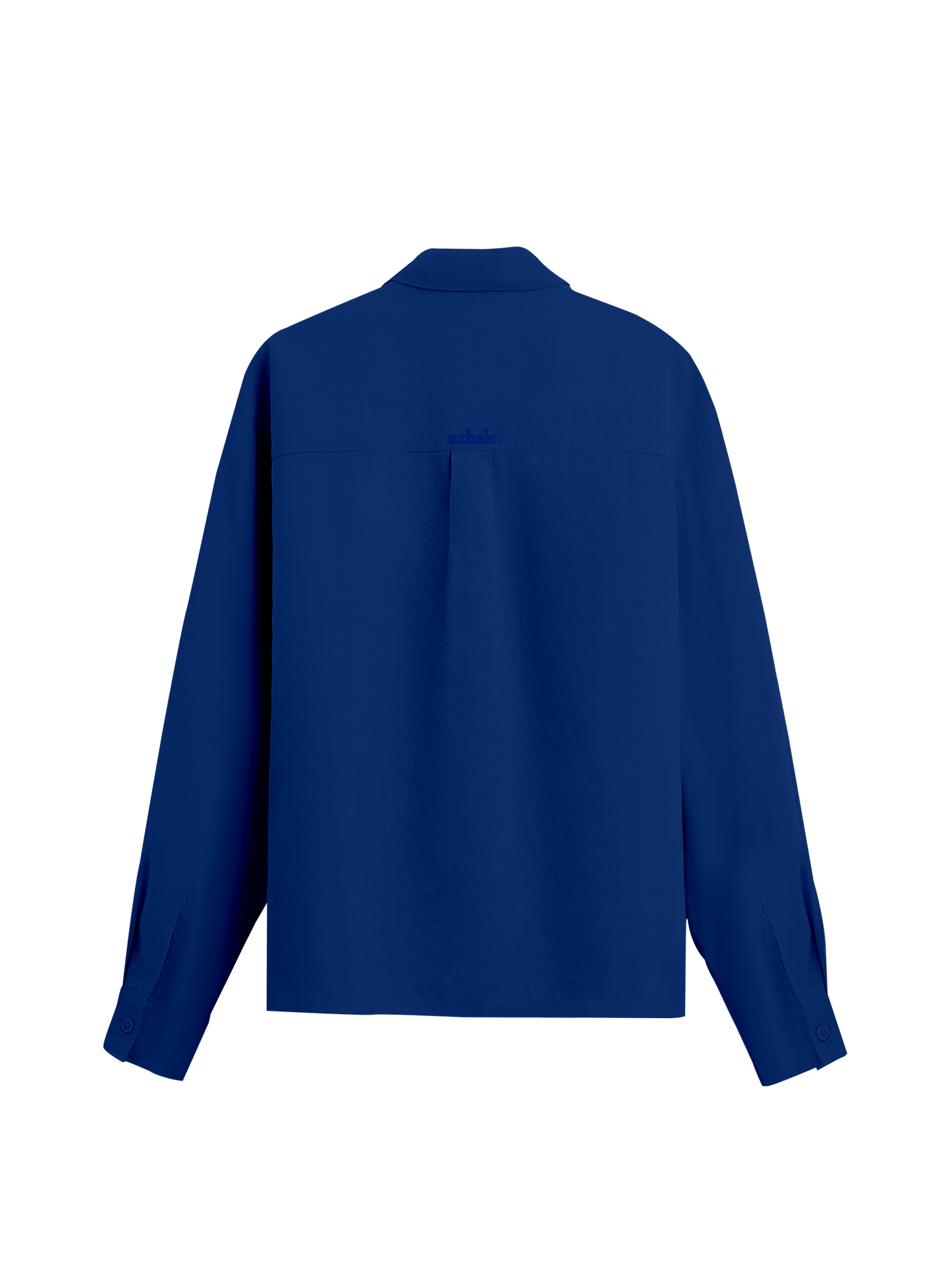 Exhale Label Oversized Shirt Blue - Jaskiran