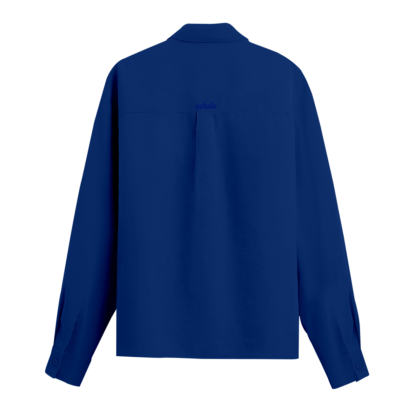 Exhale Label Oversized Shirt Blue - Jaskiran