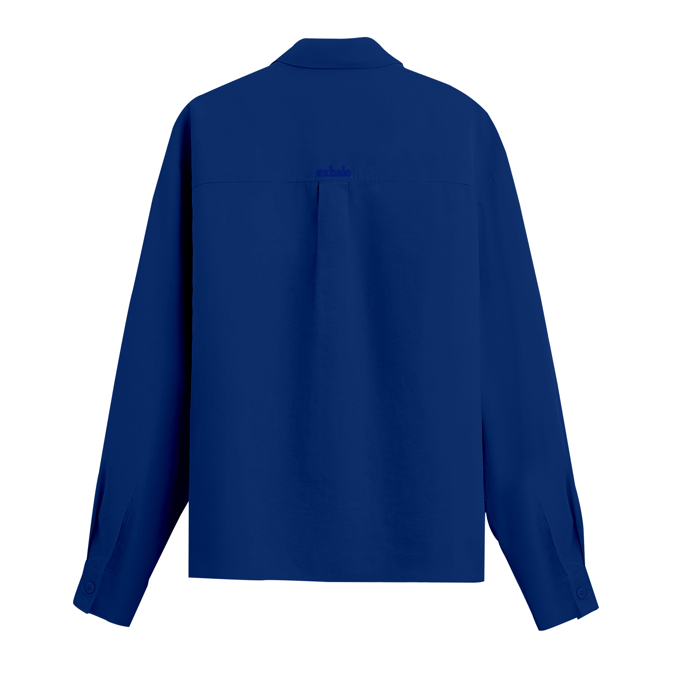Exhale Label Oversized Shirt Blue - Jaskiran