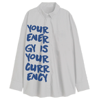 Exhale Label Oversized Shirt White - Jhanavi