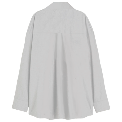 Exhale Label Oversized Shirt White - Jhanavi