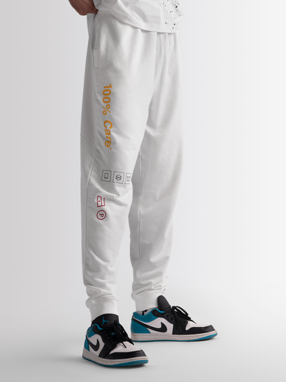 Exhale Label Jogger White - Kanika