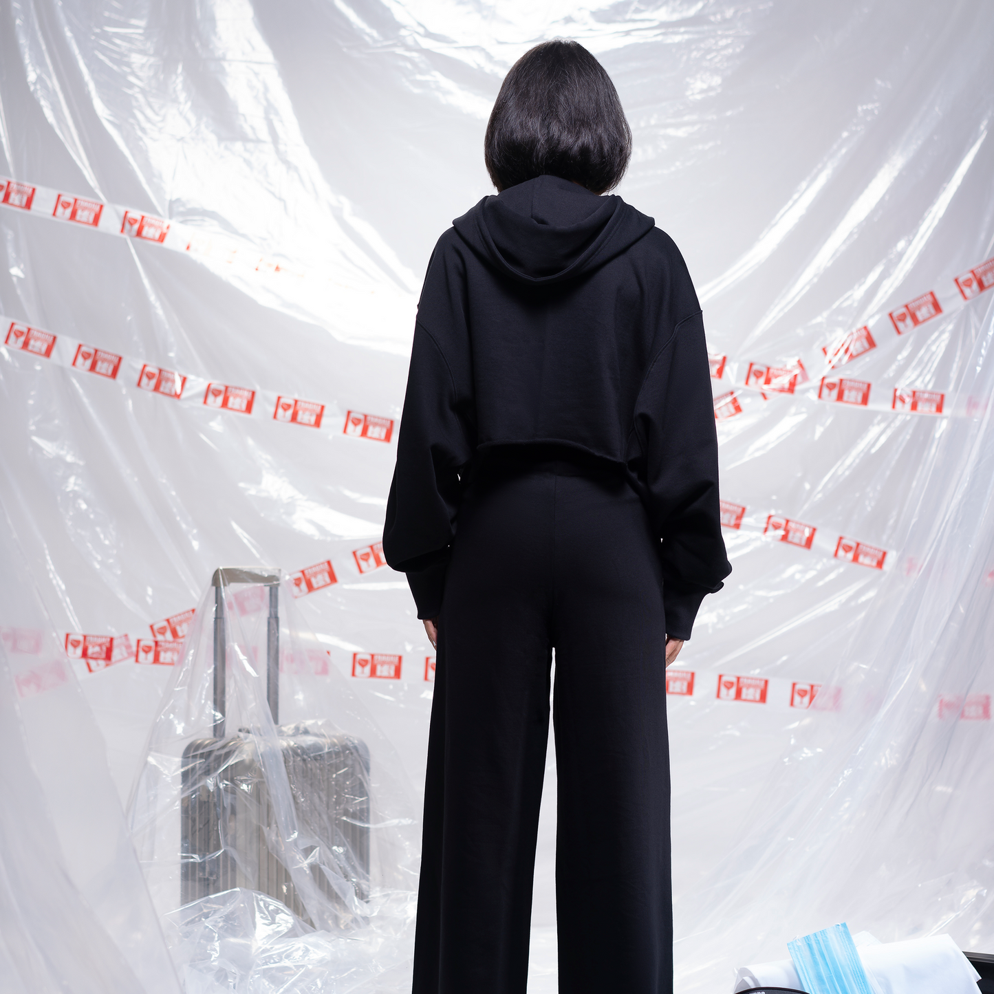 Exhale Label Oversized Hoodie Black - Mood