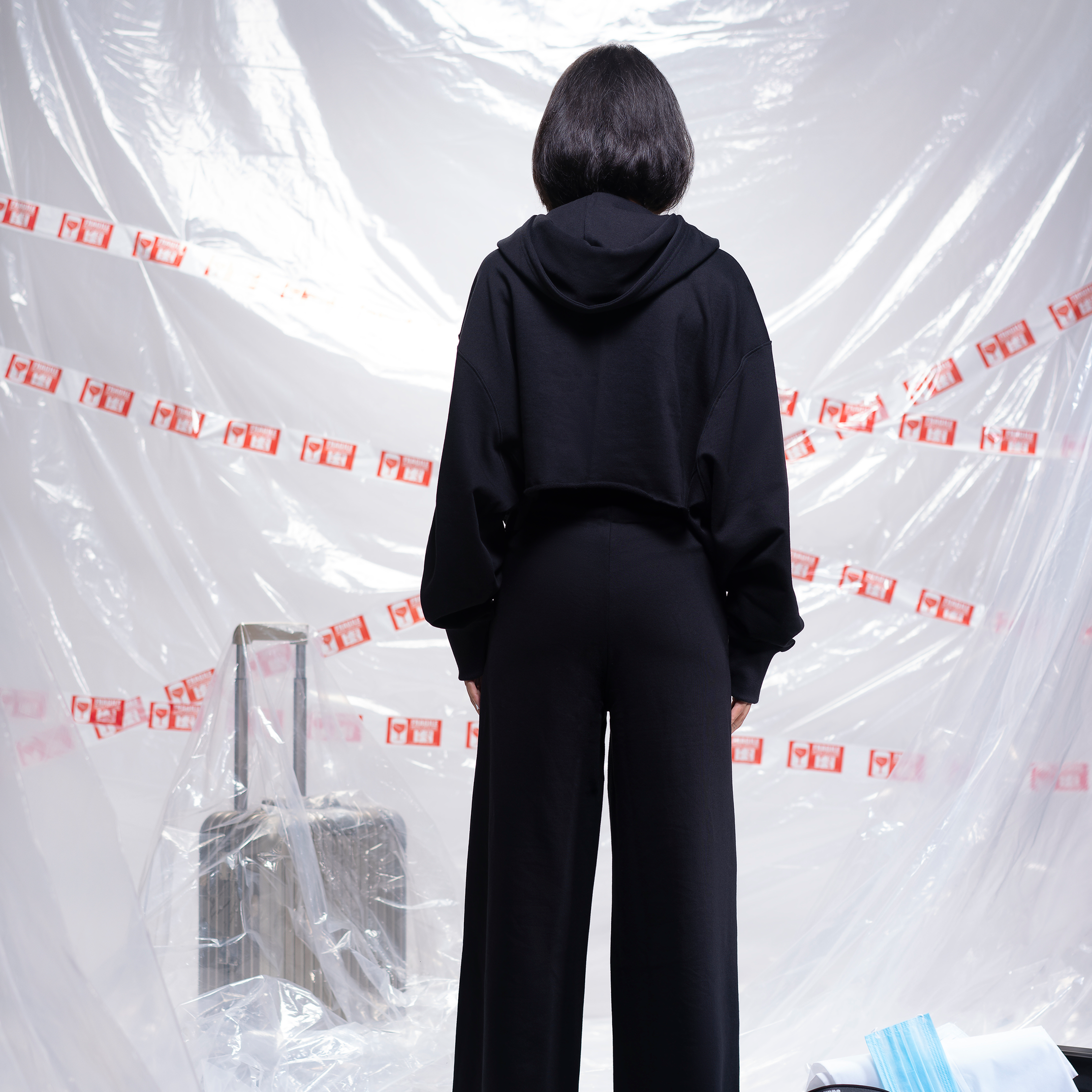 Exhale Label Oversized Hoodie Black - Mood