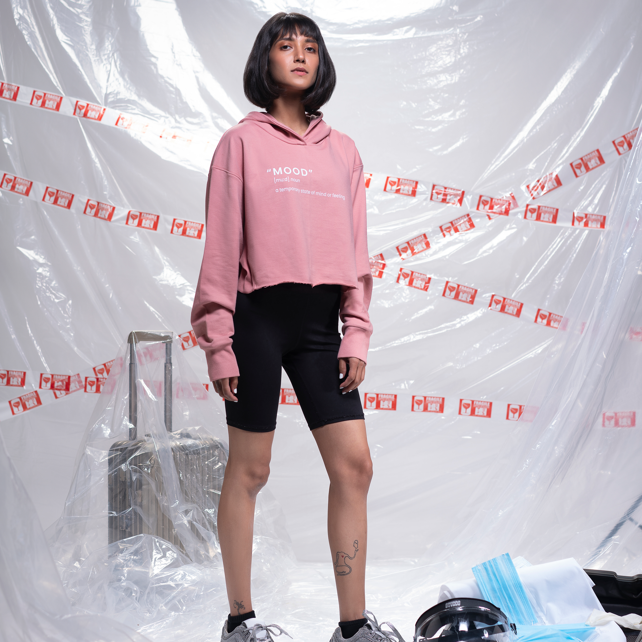 Exhale Label Oversized Hoodie Pink - Mood