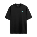 Exhale Label Oversized T-Shirt Black - Sagar