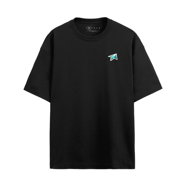 Exhale Label Oversized T-Shirt Black - Sagar - reference