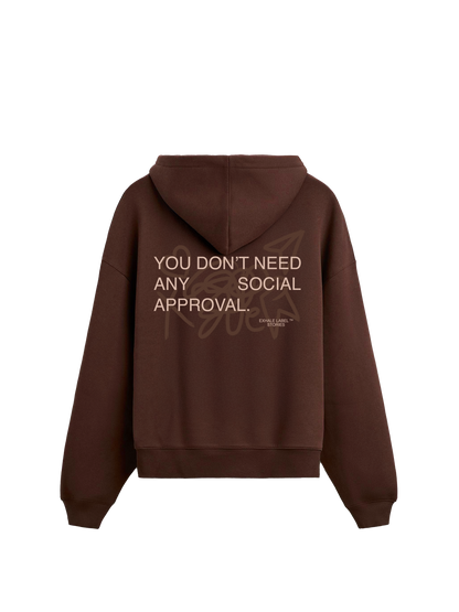Exhale Label Oversized Hoodie Brown - Social Approval