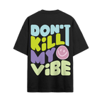 Exhale Label Oversized T-Shirt Black - Vibe
