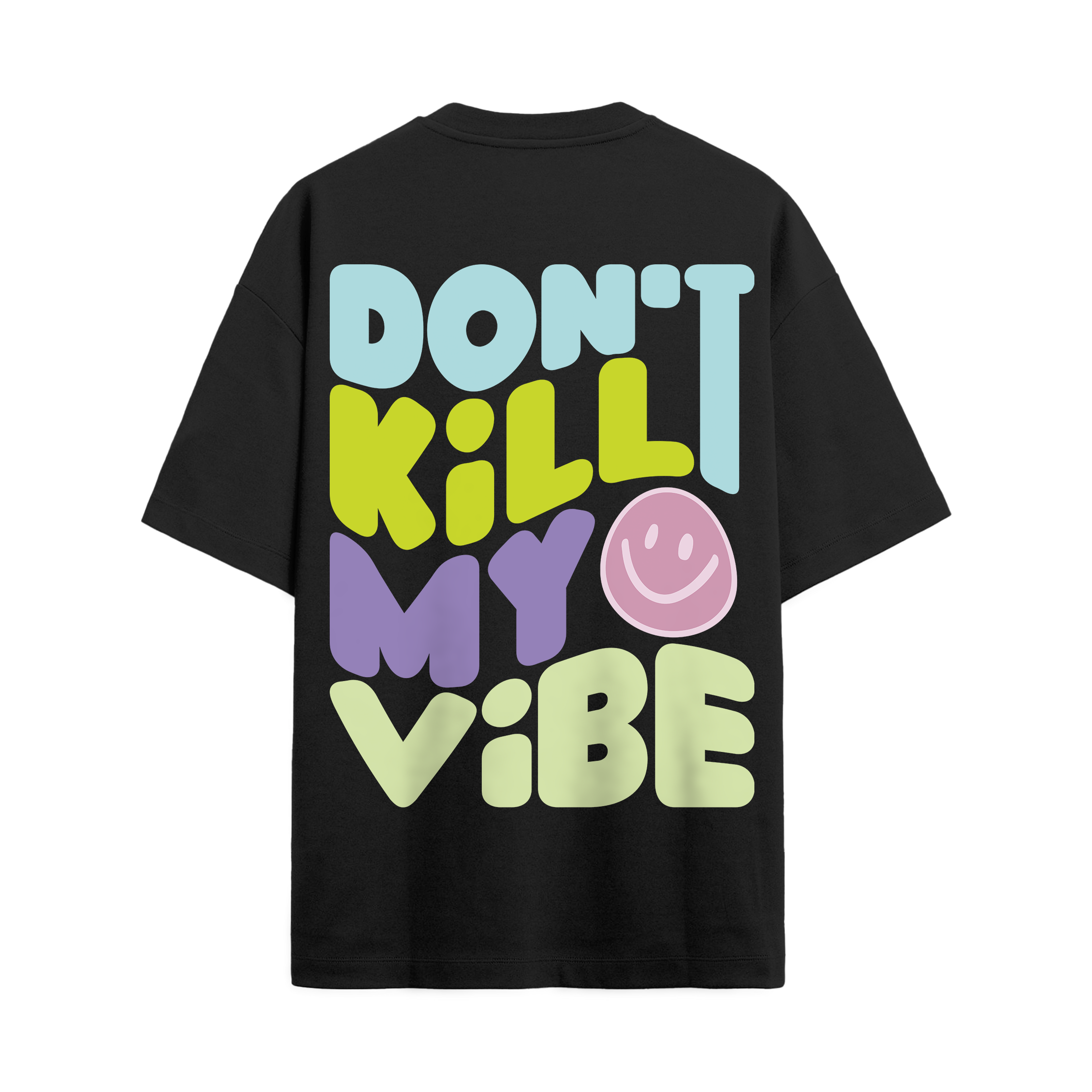 Exhale Label Oversized T-Shirt Black - Vibe