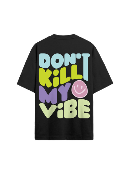Exhale Label Oversized T-Shirt Black - Vibe
