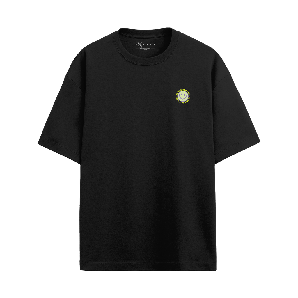 Exhale Label Oversized T-Shirt Black - Vibe