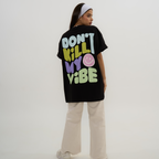 Exhale Label Oversized T-Shirt Black - Vibe