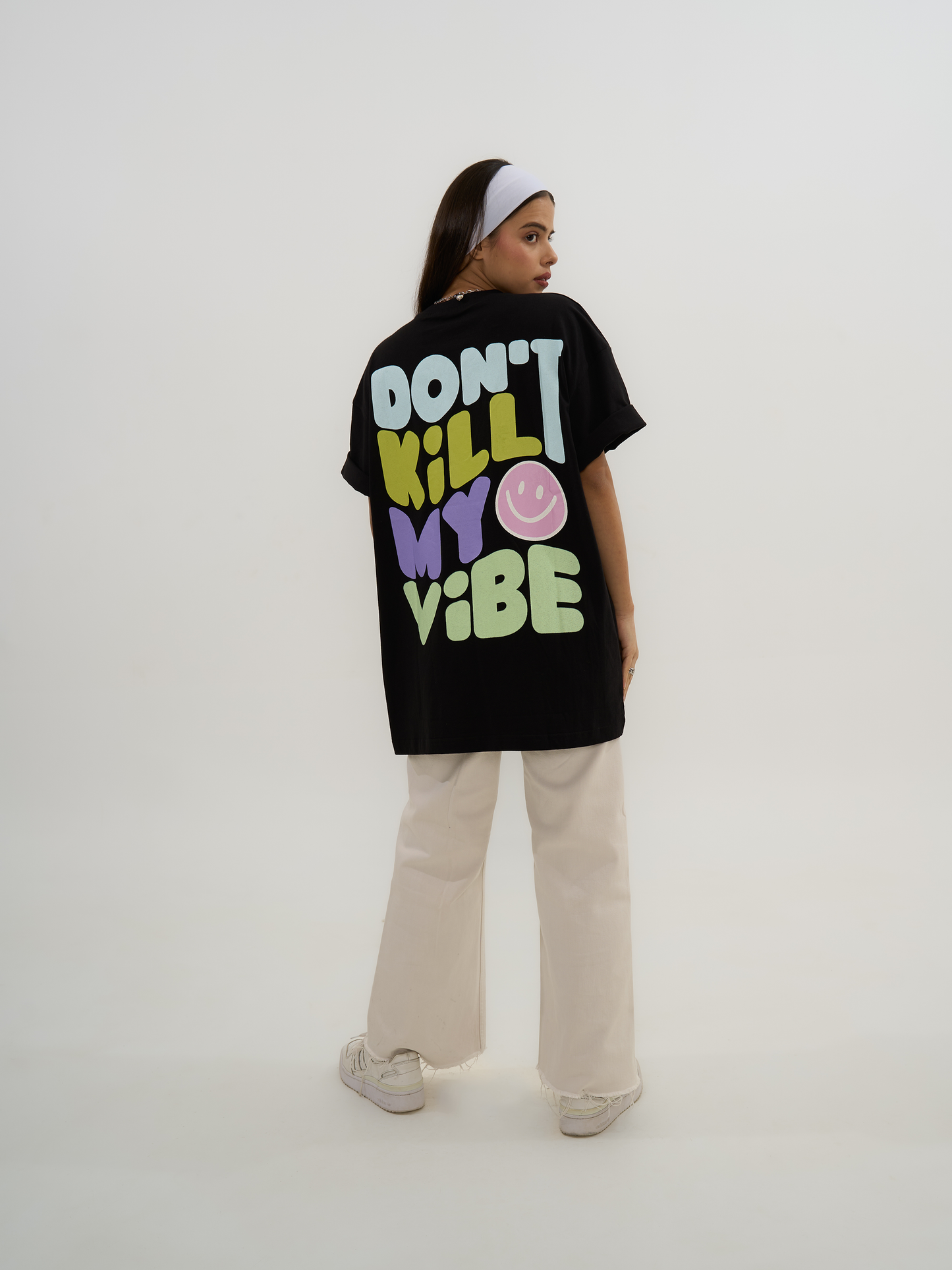 Exhale Label Oversized T-Shirt Black - Vibe