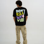 Exhale Label Oversized T-Shirt Black - Vibe