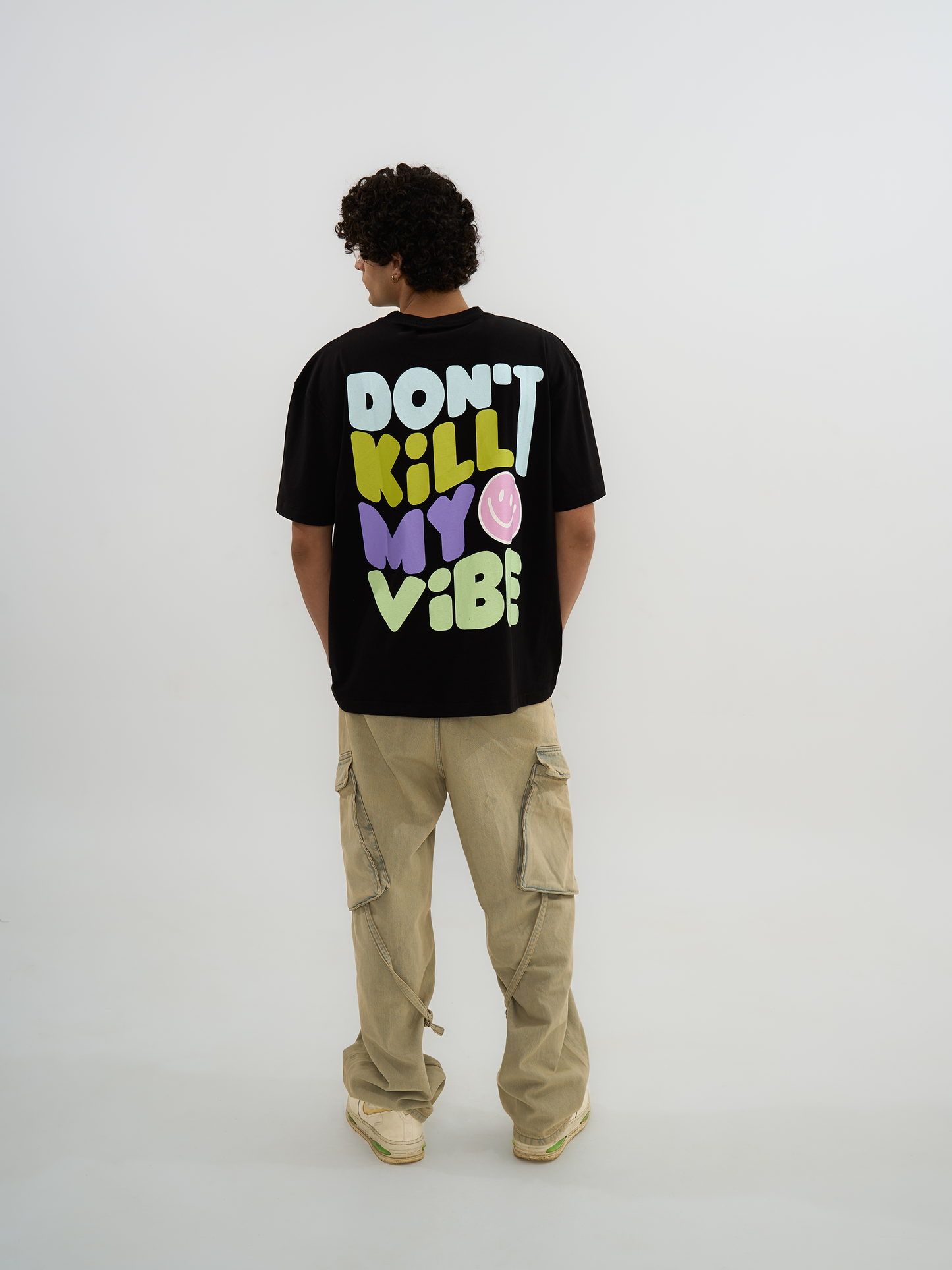 Exhale Label Oversized T-Shirt Black - Vibe