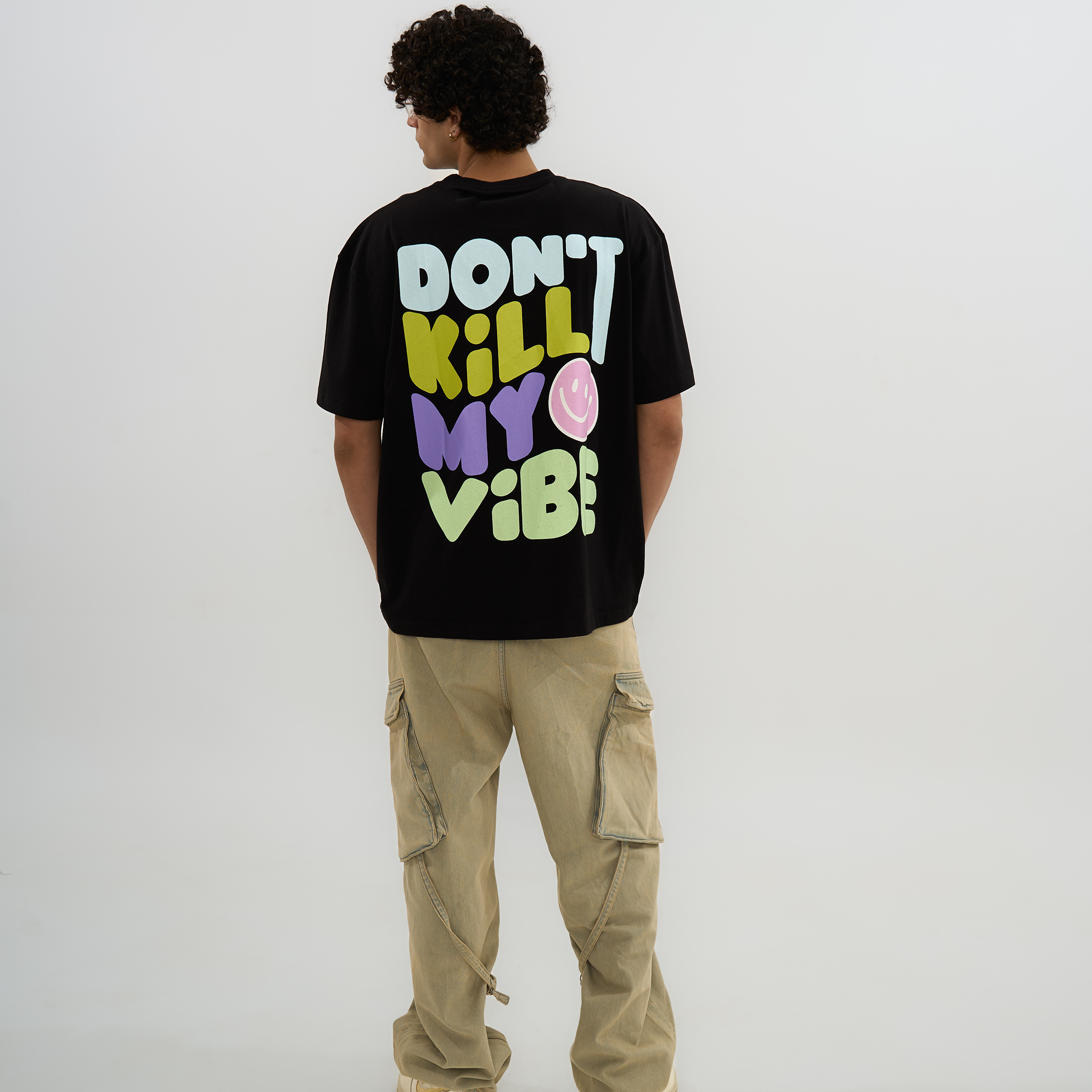 Exhale Label Oversized T-Shirt Black - Vibe