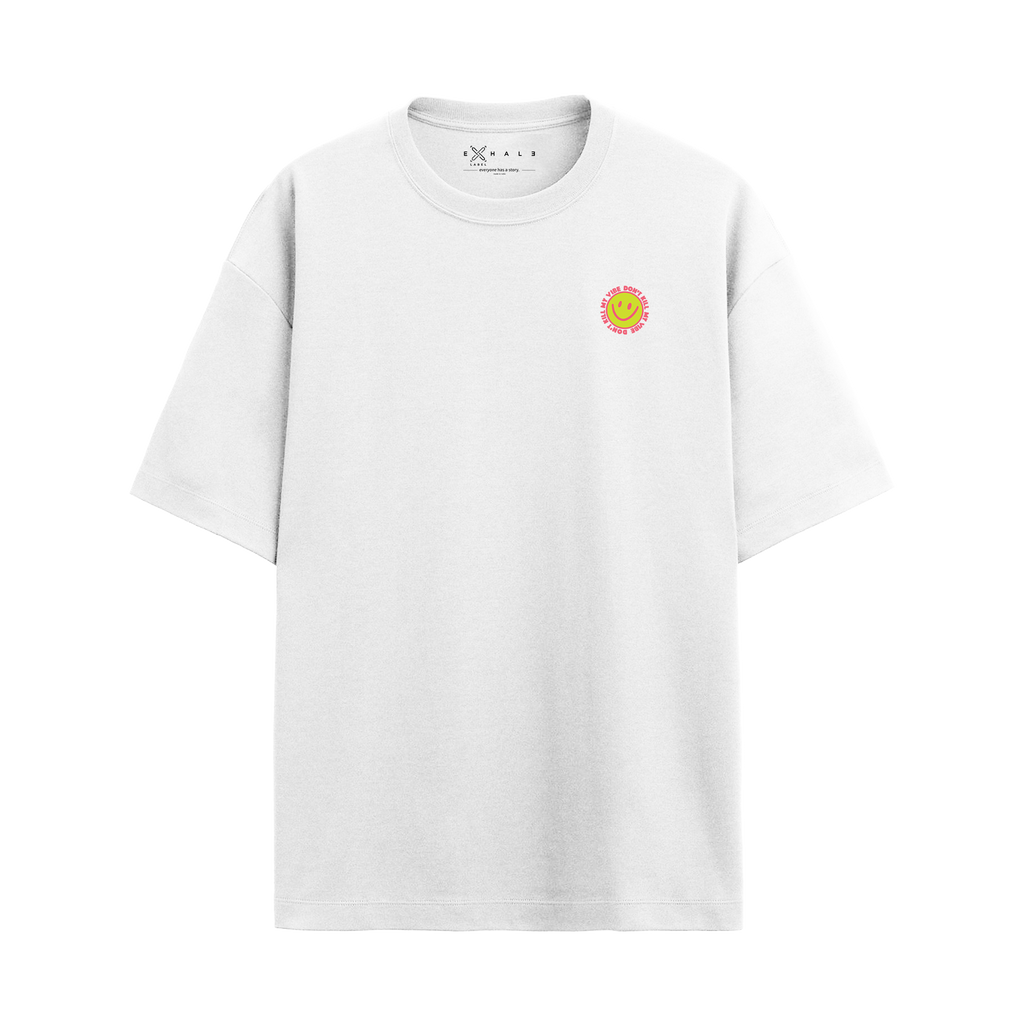 Exhale Label Oversized T-Shirt White - Vibe