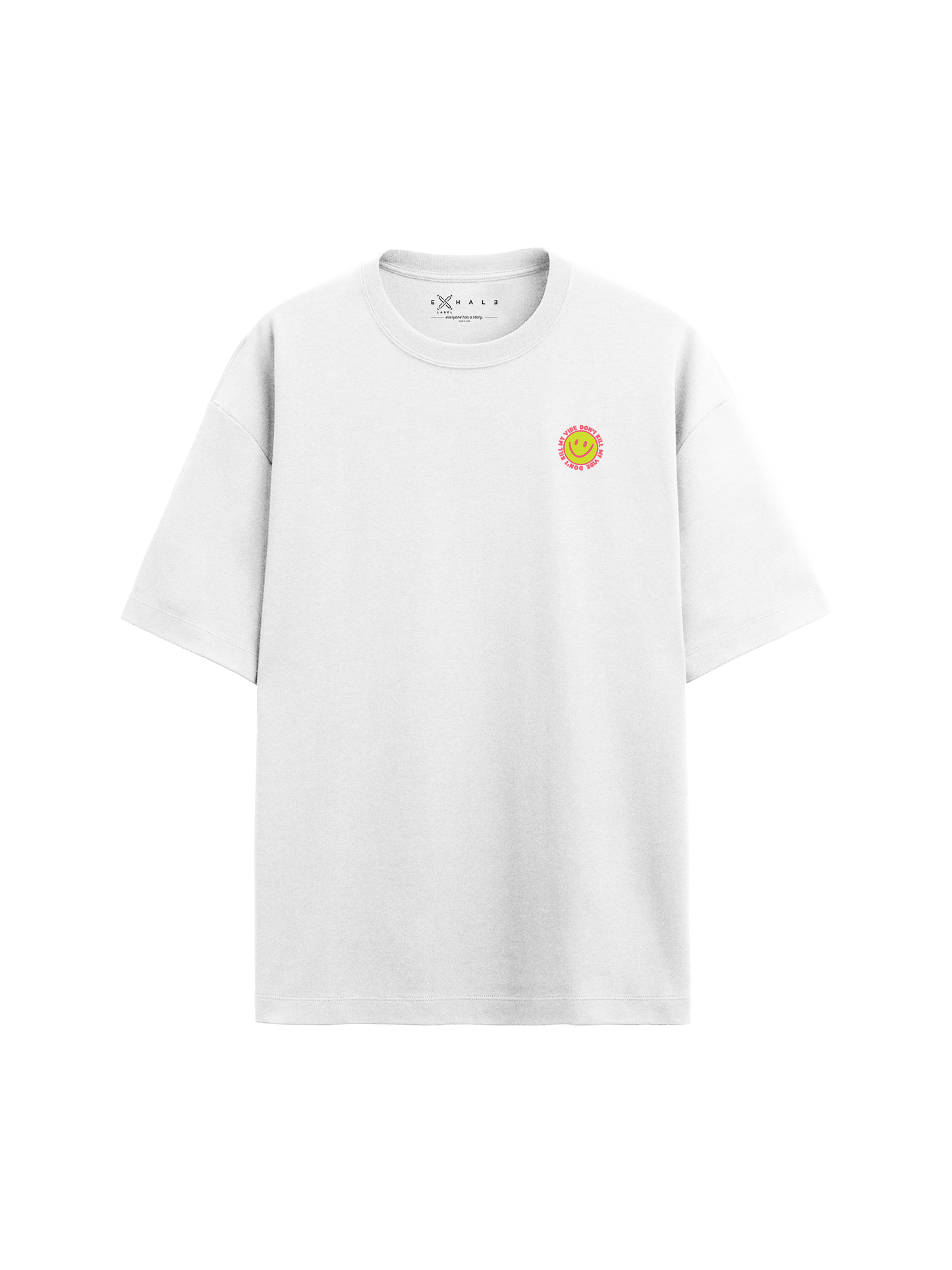 Exhale Label Oversized T-Shirt White - Vibe