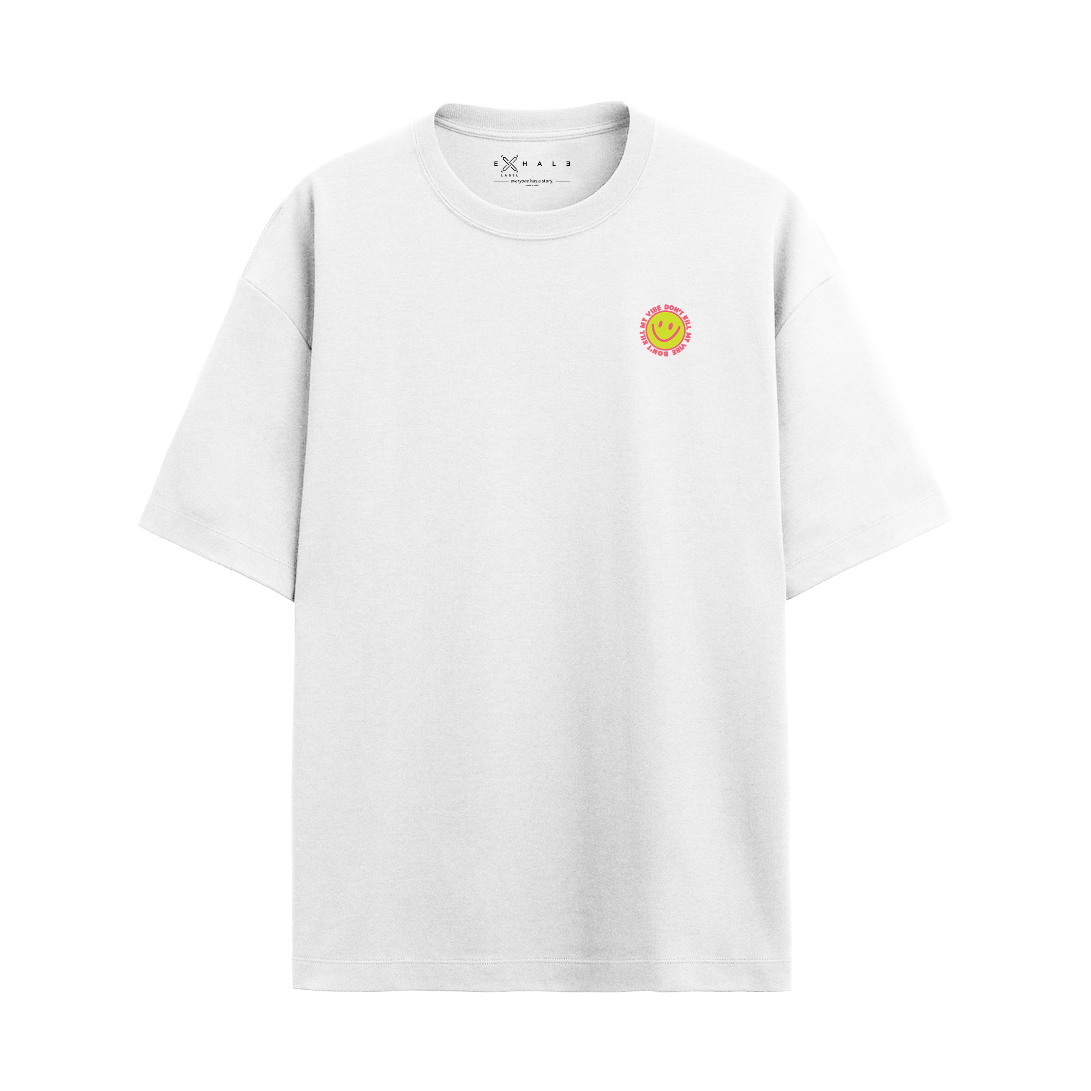 Exhale Label Oversized T-Shirt White - Vibe