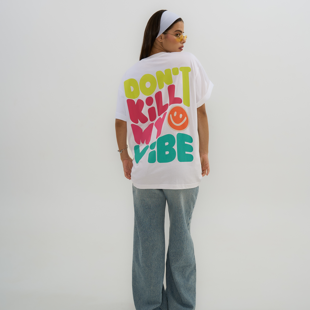 Exhale Label Oversized T-Shirt White - Vibe