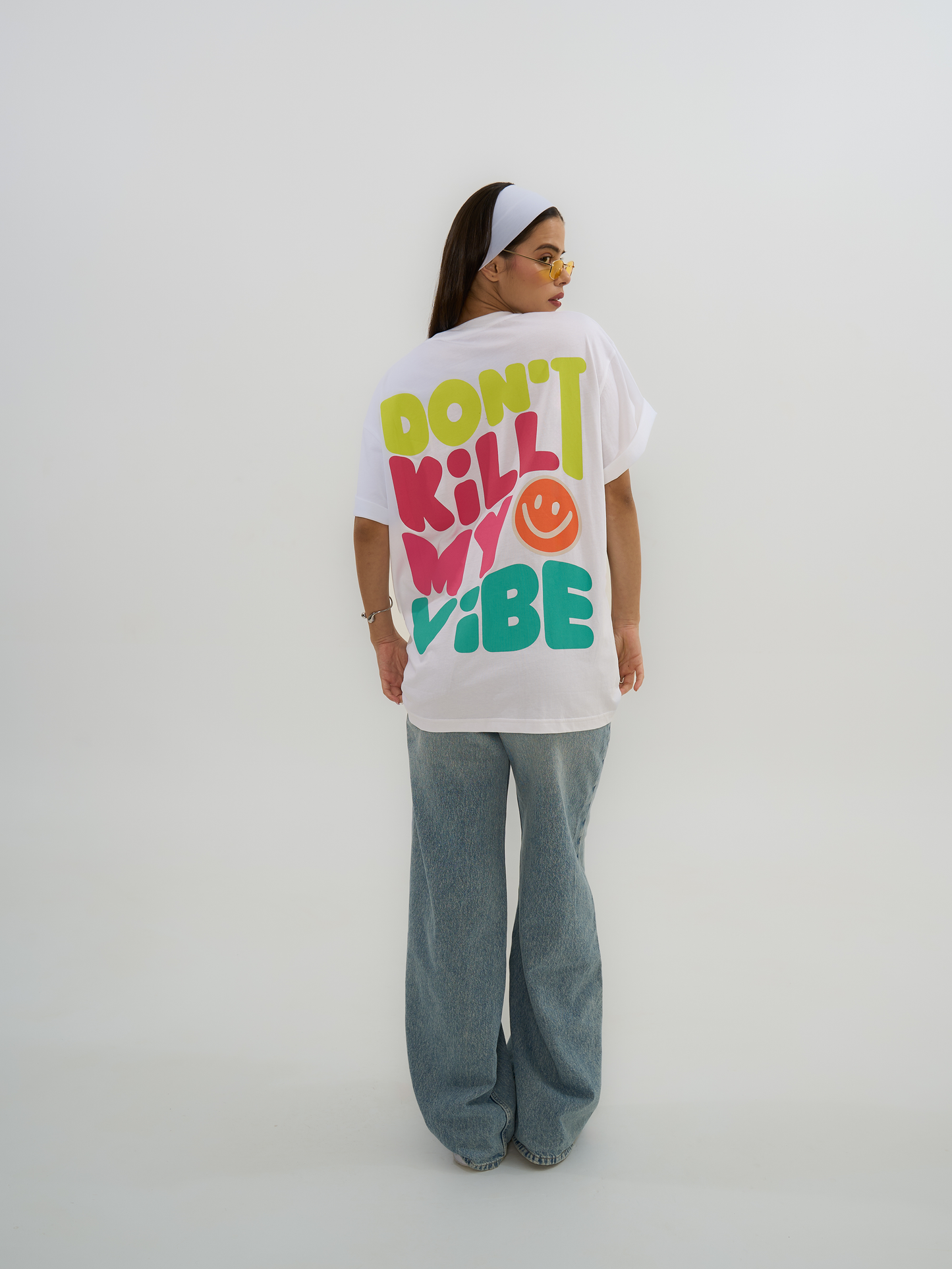 Exhale Label Oversized T-Shirt White - Vibe