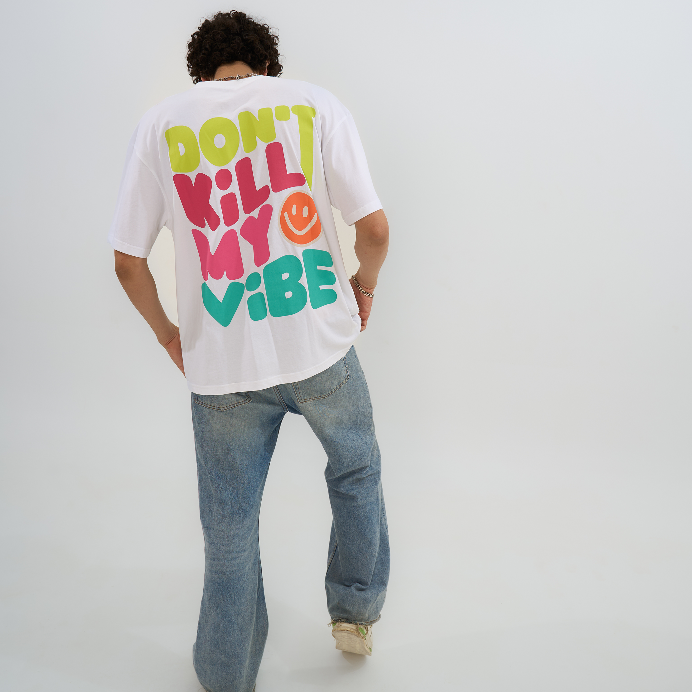 Exhale Label Oversized T-Shirt White - Vibe